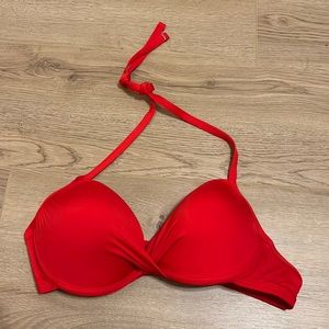 Red pushup bikini top - size medium